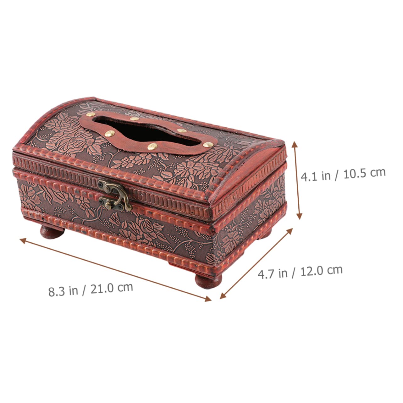 Zerodeko 2 Pezzi Contenitore per Tovaglioli di Carta in Legno, Porta Fazzoletti Retrò, Design Classico, Leggero, per Bagno e Scrivania Ufficio