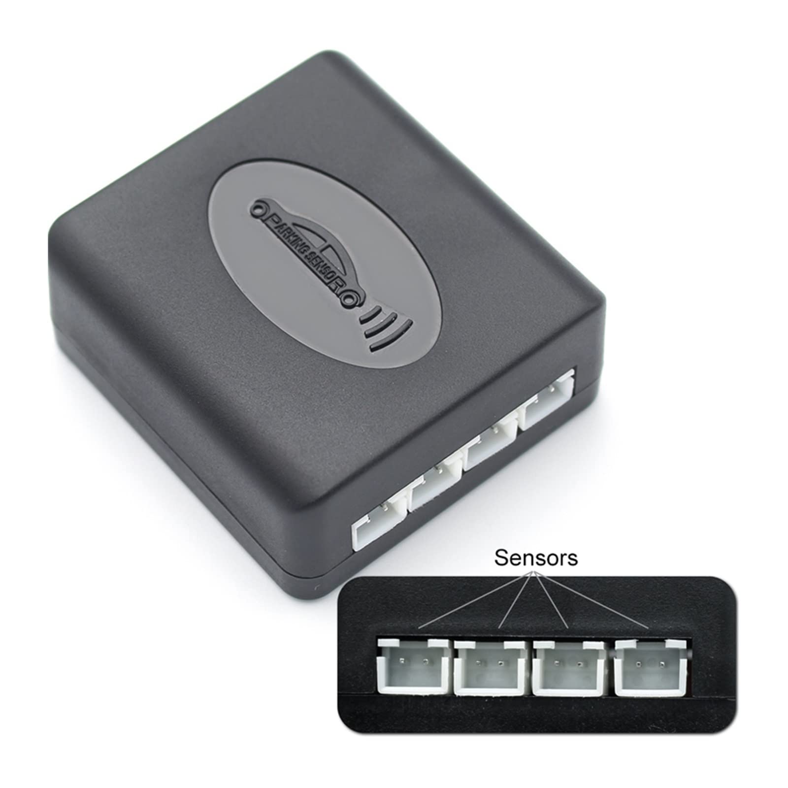 Czujniki Parkowania Samochodu 4 Białe/srebrne/czarne Czujniki Rewers Backup Radar Dźwięk Buzzer Regulowany Dźwięk(White)
