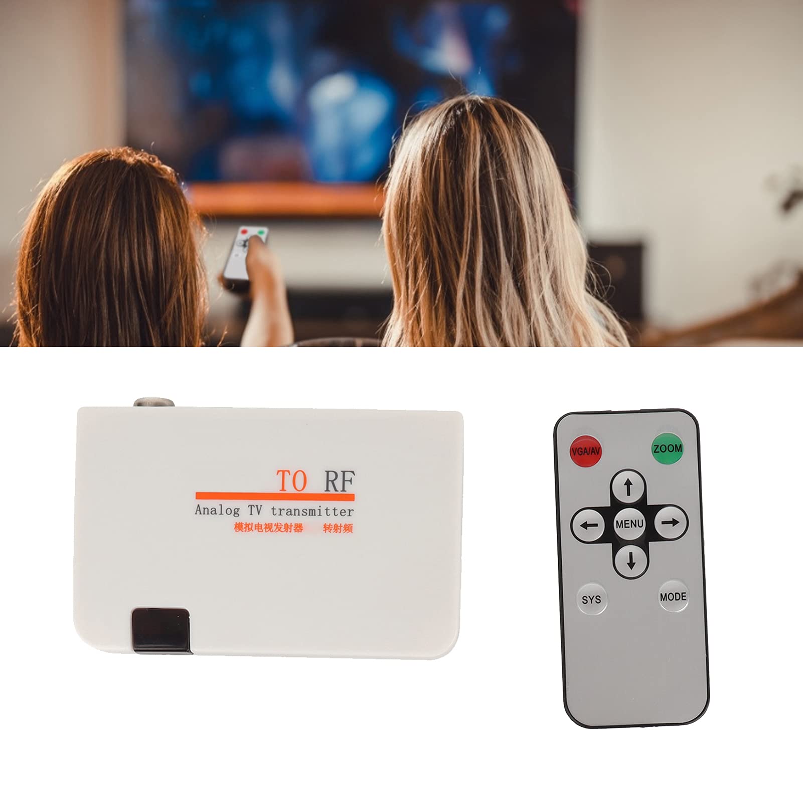 Convertidor Adaptador HDMI a RF, Adaptador Coaxial Señal Digital Entrada 1080P Convertidor de Salida de Señal Analógica RF con Control Remoto para Consola de Juegos Decodificador(Enchufe de la UE)