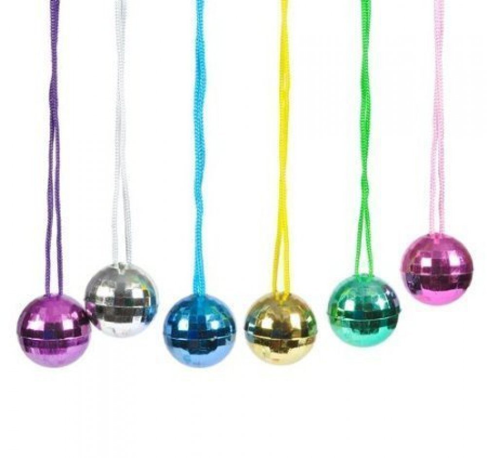 Rhode Island Novelty1.5 Inch Disco Ball Necklaces Set of 12