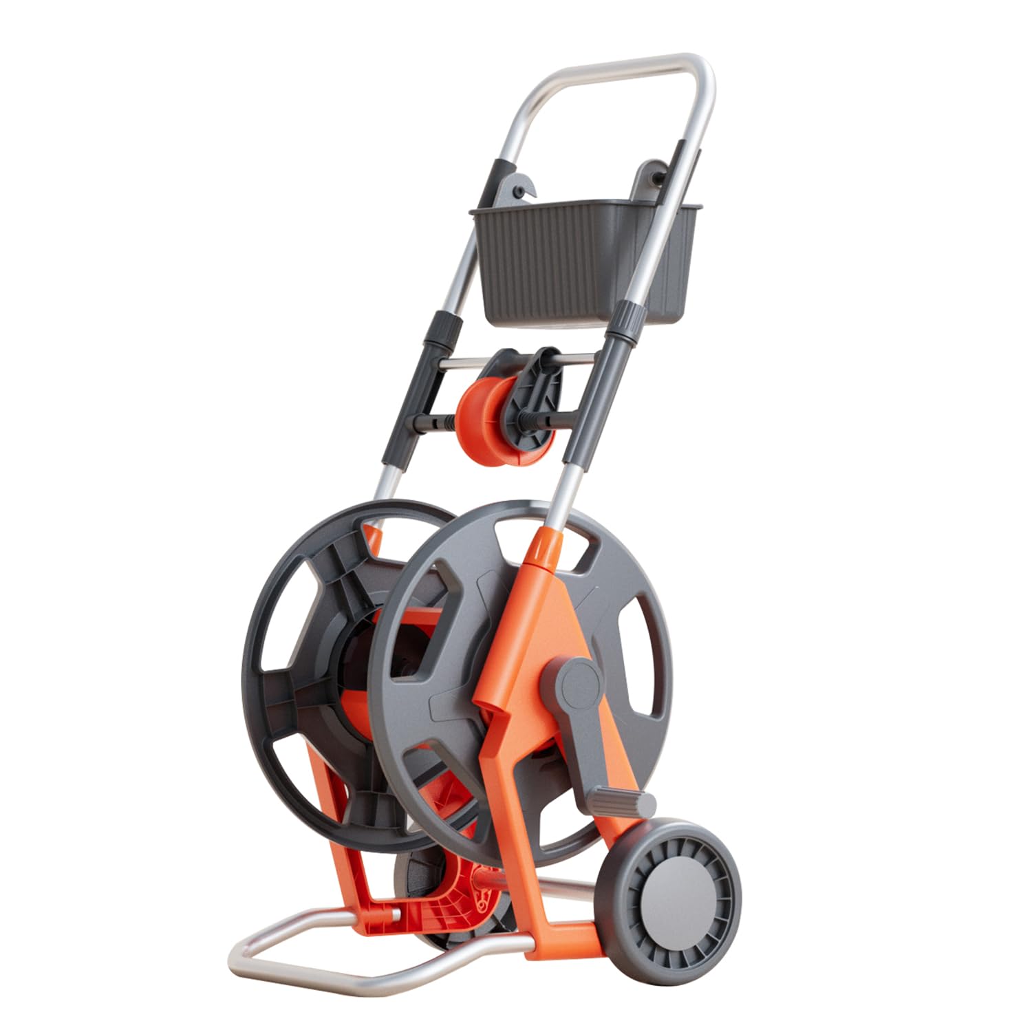 garden hose reel cart with wheels?hold up to 50-125 ft hose? mobile hose reel cart for car washing, portable water hose reel storage cart for garden watering, outside use