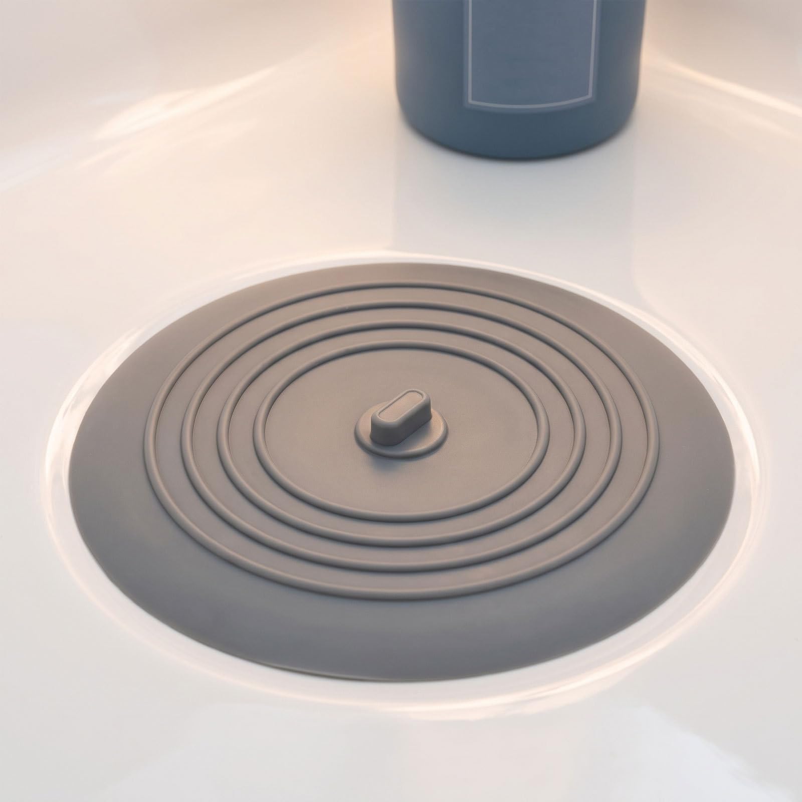 OUNONA 6 Tapones de Silicona para desagüe de bañera, Tapa de desagüe de Ducha Reutilizable de 15 cm, tapón para Pelo de baño, Bloqueador de Agua para Cocina y baño.