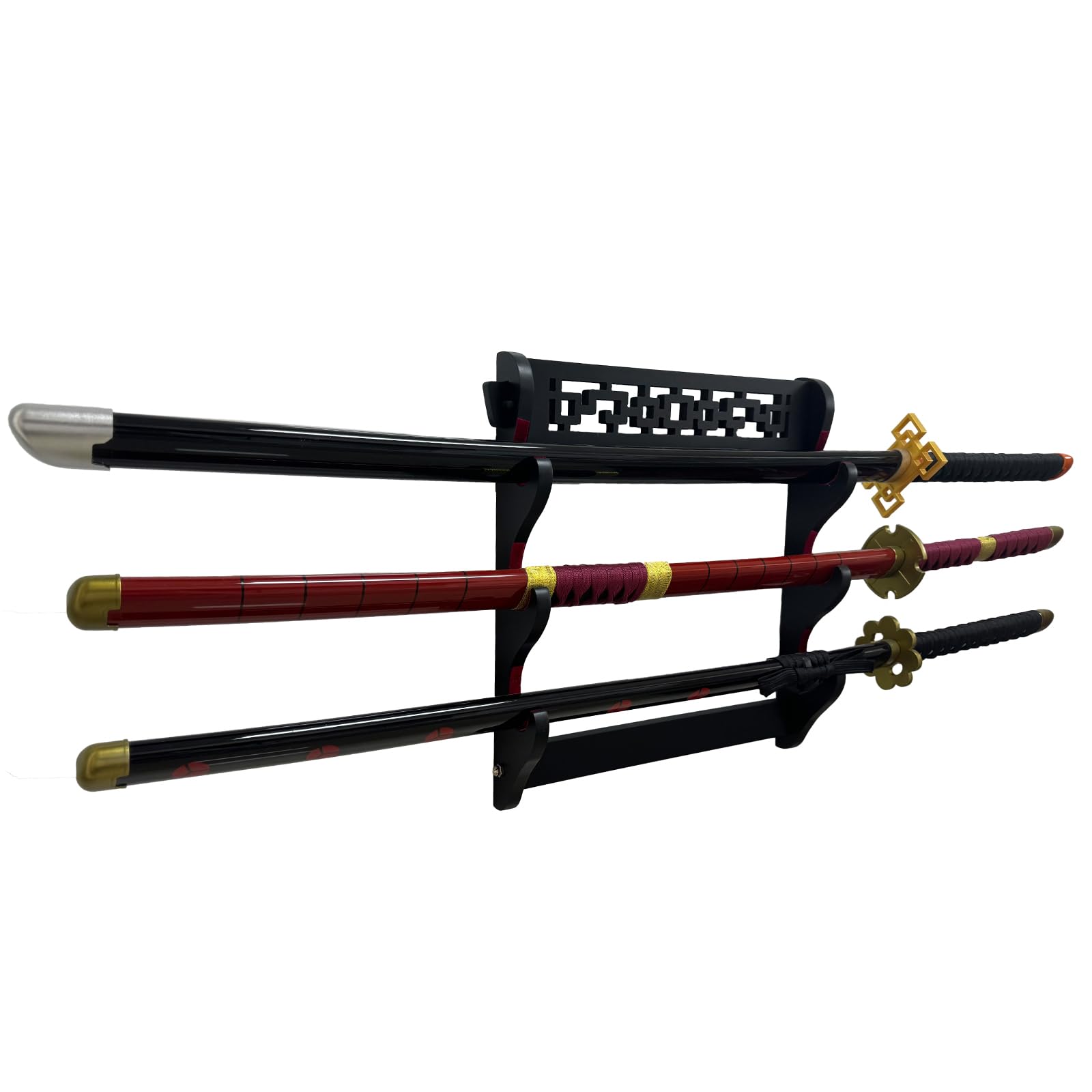 Support pour épée Katana mural 3 animaux Support d'affichage pour sabre Samurai Wakizashi Tanto Porte-vêtements mural Support d'affichage pour épée Rack de présentoir