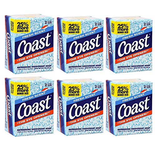 Lot of 12 Bars COAST Bath Soap Fresh Scent Each bar is 4.0 oz