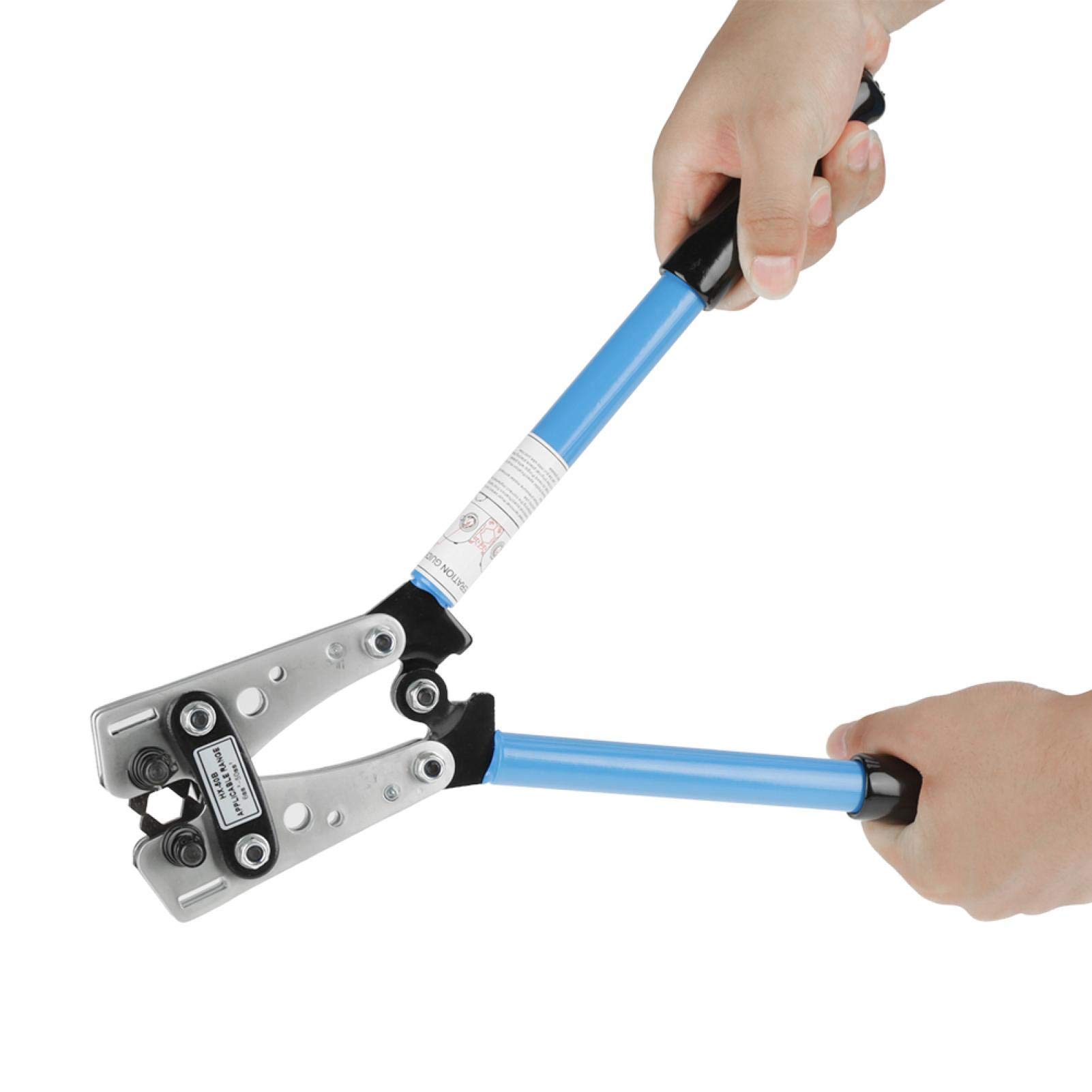 Crimpatura cavi, acciaio ad alto tenore di carbonio 6-50 mm² HX-50B Pinza pinza crimpatrice Capocorda capocorda Terminale esagonale Crimpatrice (blu)