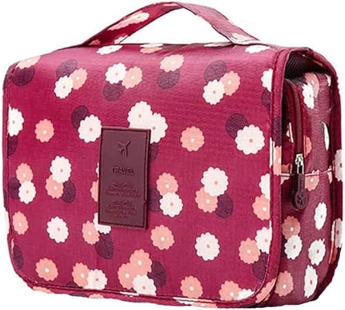 SxoSyo Neceser para mujer, bolsa de viaje colgante para artículos de tocador, gran capacidad, accesorios de viaje, bolsas de maquillaje, organizador