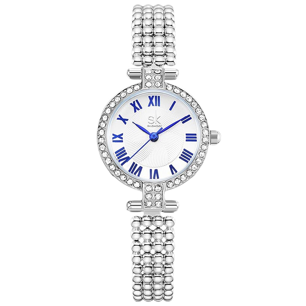 RORIOS Ladies Analogue Quartz Watch Elegant Diamond Wrist Watch Dress Jewellery Bracelet Watch Women Rhinestone Wristwatch Girls Waterproof Watch Ligh