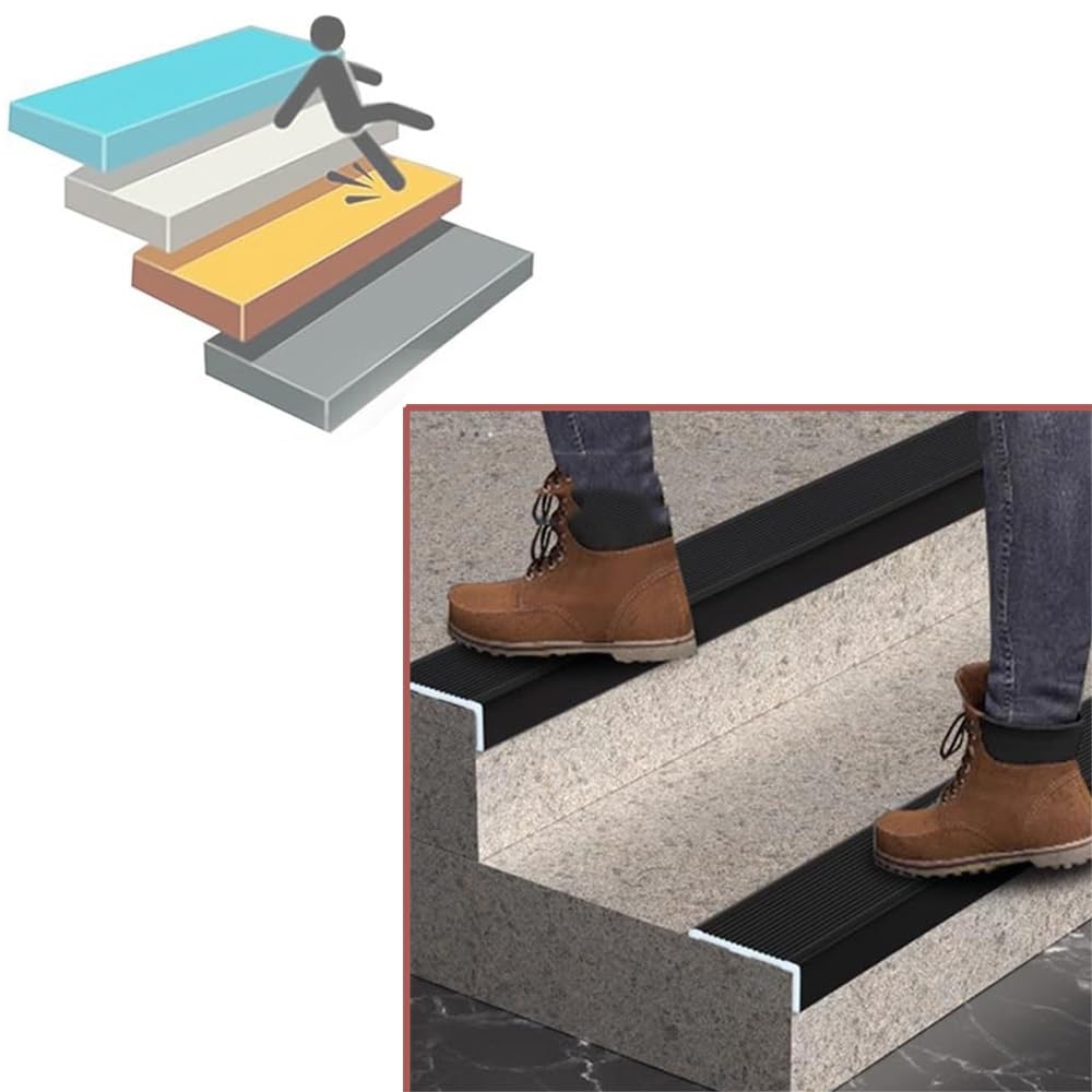 90cm Perfil De Borde De Escalera Autoadhesivo Aluminio Perfil De Protección Para Borde De Escalón Para Escalones Madera Metal Baldosas