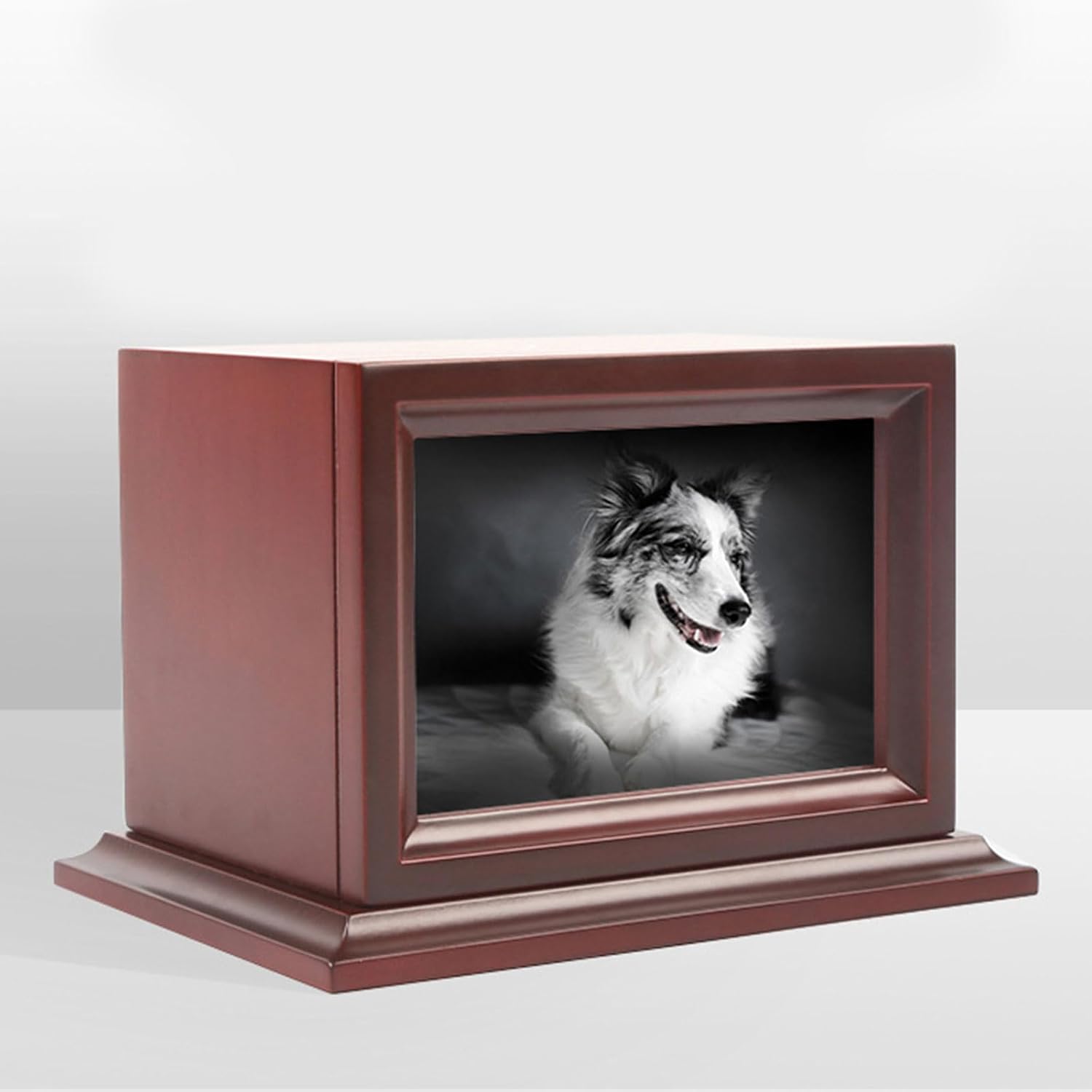 Ashes Box Pet Loss Cremation with Photo Frame Wooden Urns Keepsakes Funeral Casket Small Memorial Gift Ashes Box