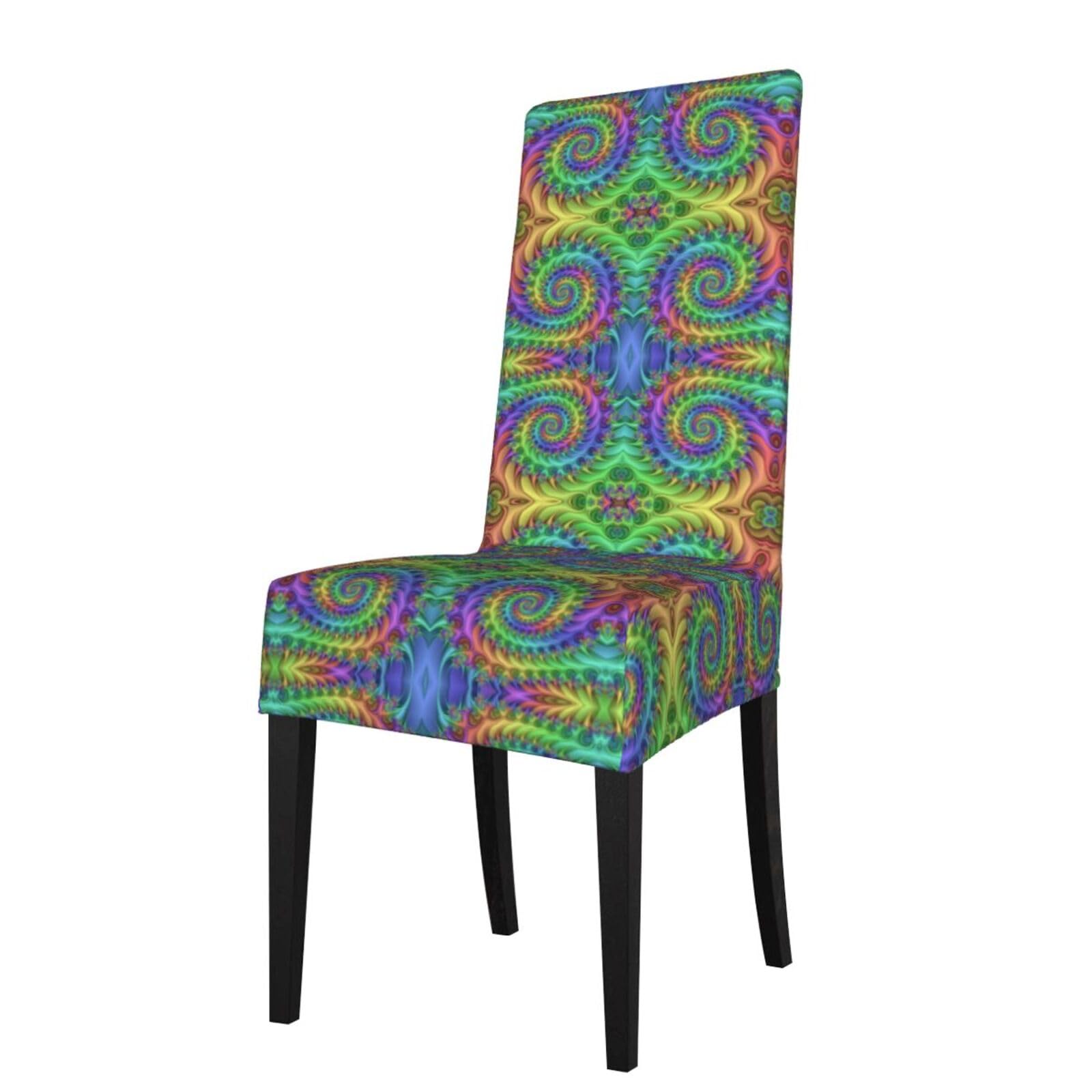 LKYMOH Tie-Dyes Whirl, Chair Covers Stretch Chair Slipcovers for Dining Room, for Party Pet Protection Universal Fit Soft Polyester