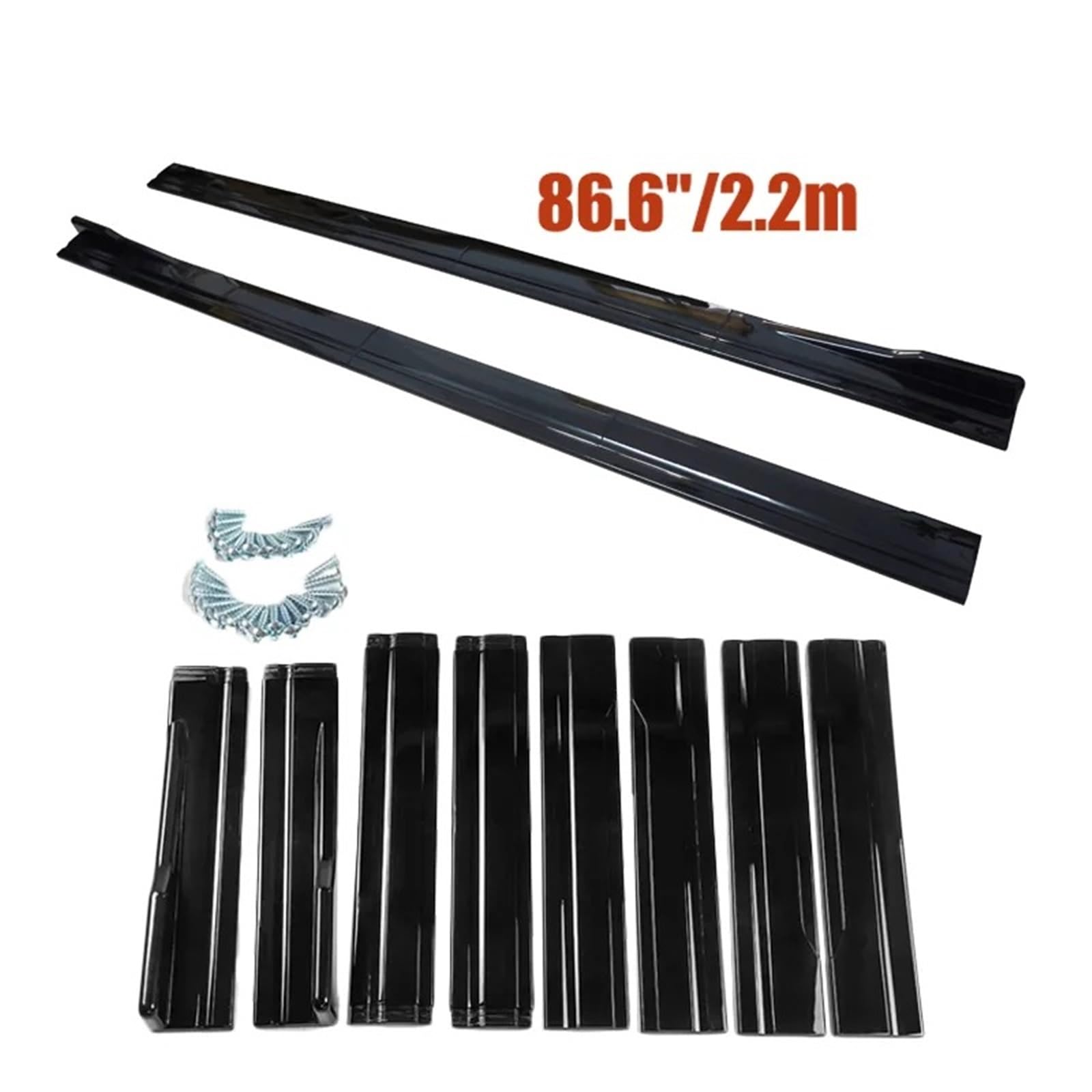 Untere Seitenschweller Für A3 Für A4 Für A5 Für S-Line RS3 8V 2013 + Limousine Lackiert Glanz Schwarz Seitenschweller Verlängerung Splitter Rocker Panel
