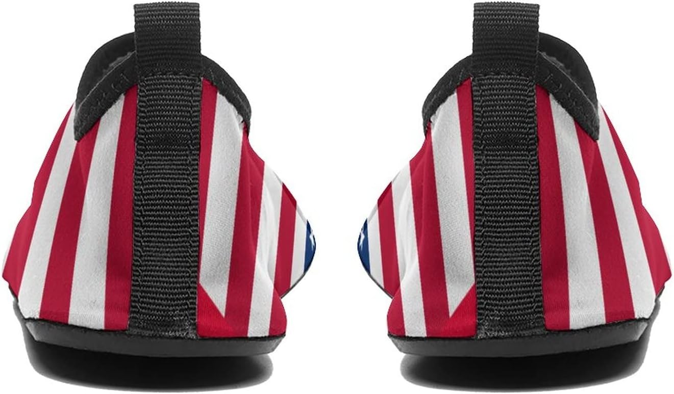 Calculay American Flag Water Shoes, Beach Shoes for Men and Women, Swimming Pool Yoga, Surfing Sneakers