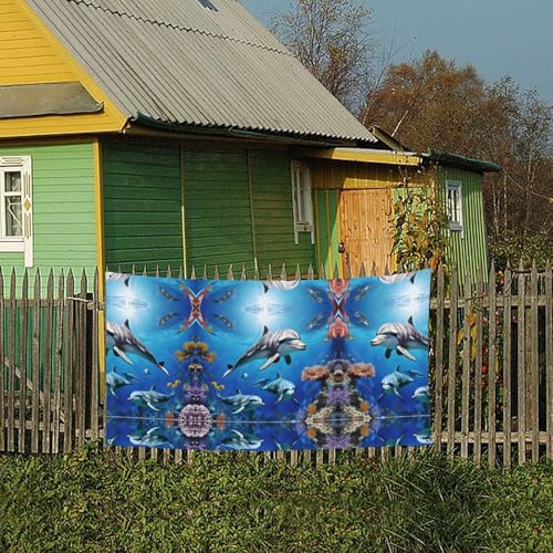 MINDBBDFJ Killer Whale Print Print Banners And Signs For Outdoor/Indoor,Personalized Banner Customizable Parties Halloween Banner (180x90cm)4