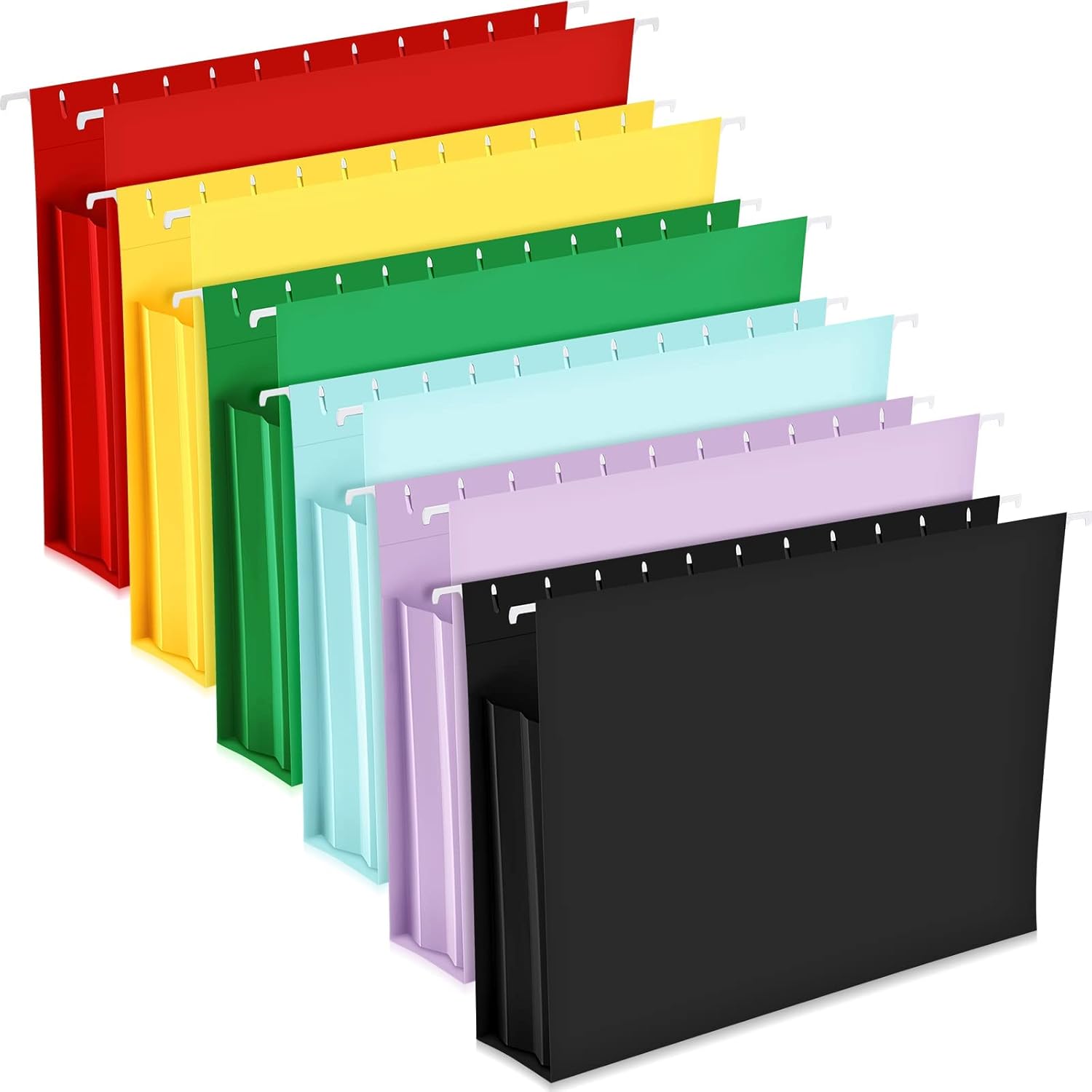 30 Pcs Hanging File Folders Extra Capacity Letter Size Colored Hanging