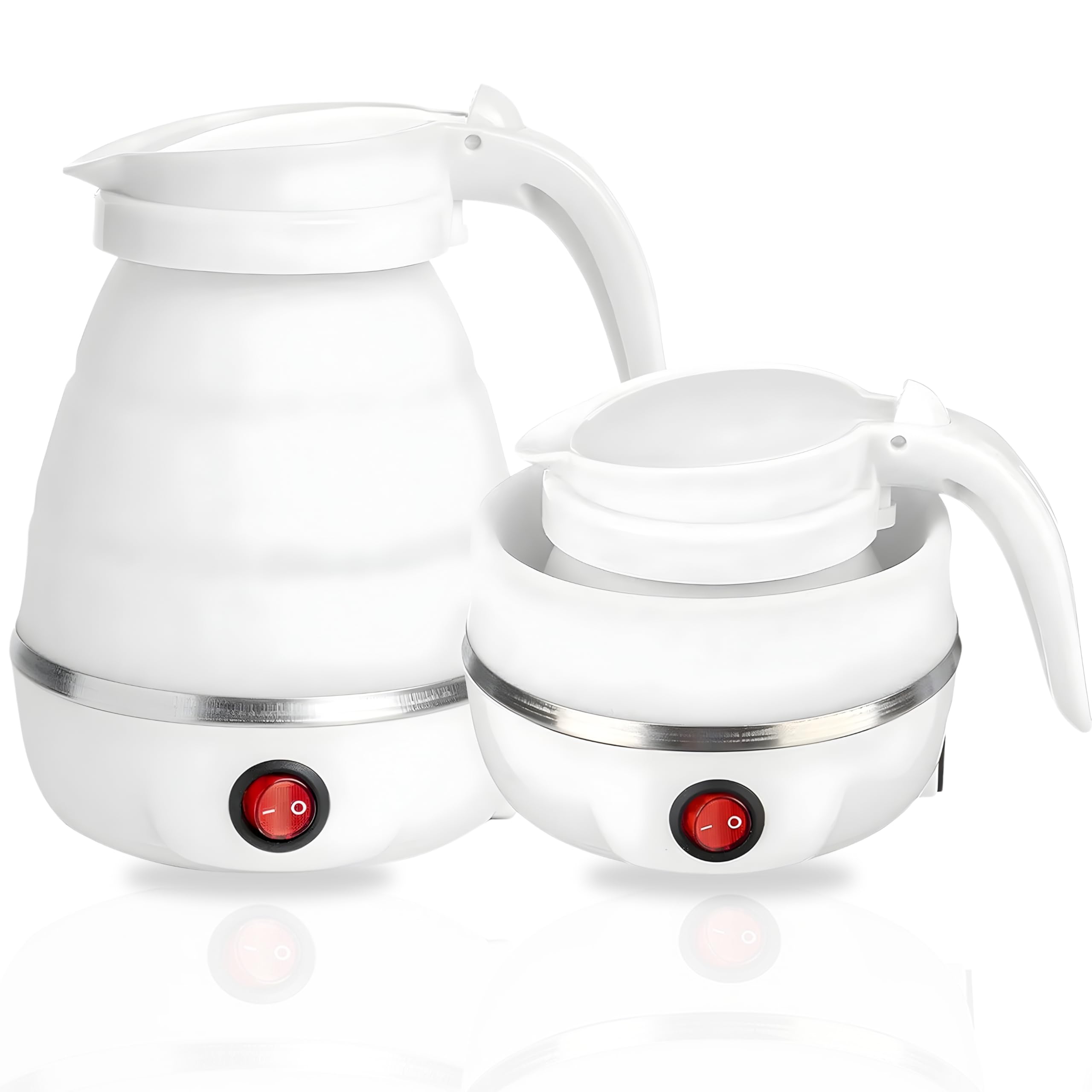 Travel Foldable Silicon Water Heater Jug Collapsible Mini Portable Electric Kettle (Random Color)