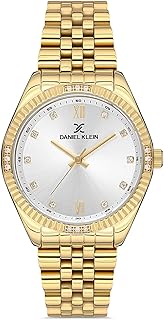 ساعة أنالوج للنساء من دانيال كلاين، مقاس 36 ملم، لون ذهبي, ذهبي، تناظري