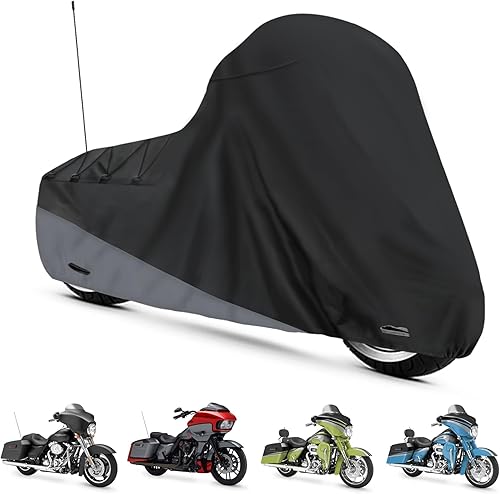 Miniatura 7 de XYZCTEM - Funda para motocicleta - Bolsa de almacenamiento impermeable para exteriores hecha de material resistente se adapta a Harley Davison de