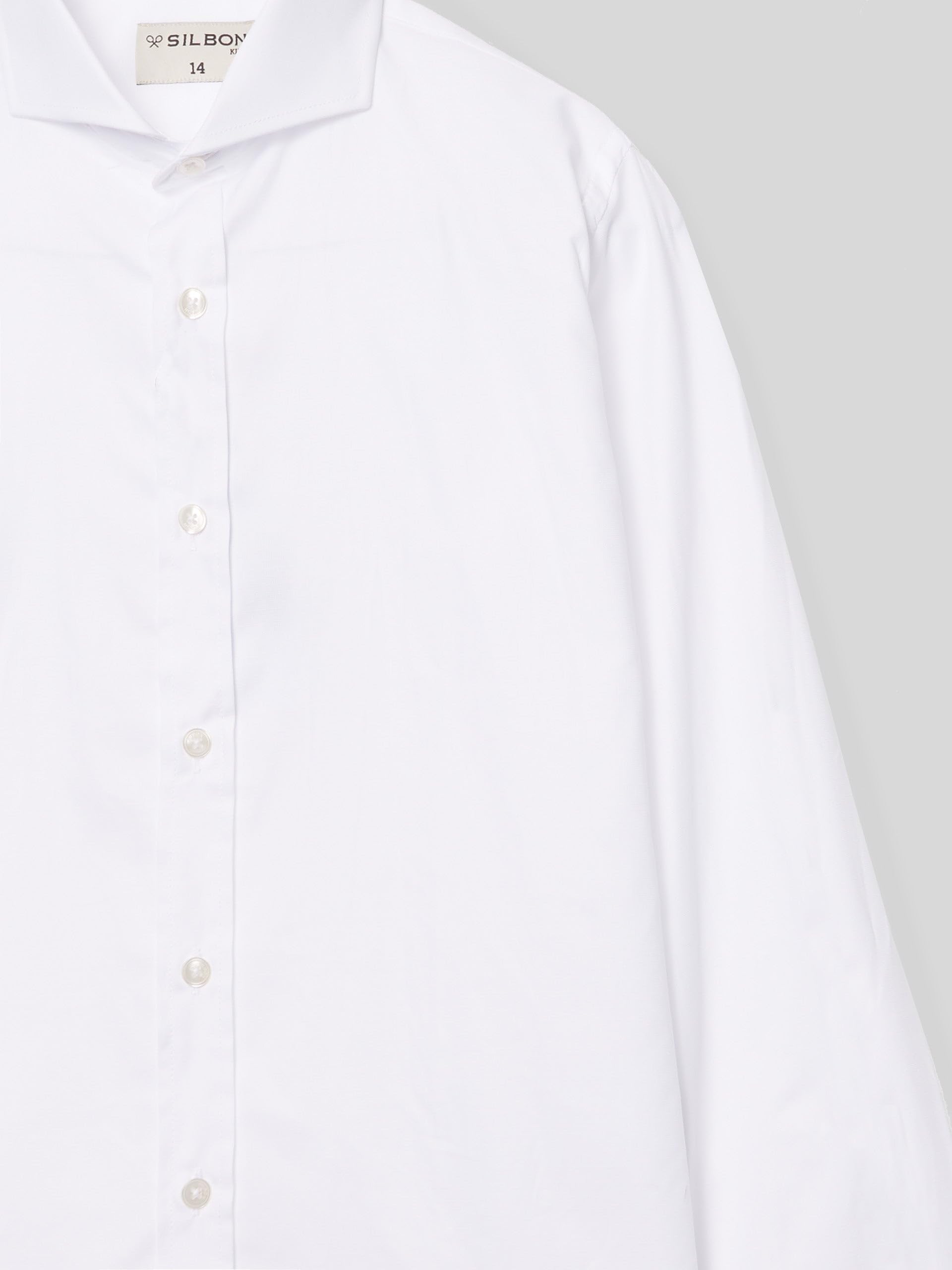 SILBON Camisa Vestir Kids Puño Simple Manga Larga para Niños