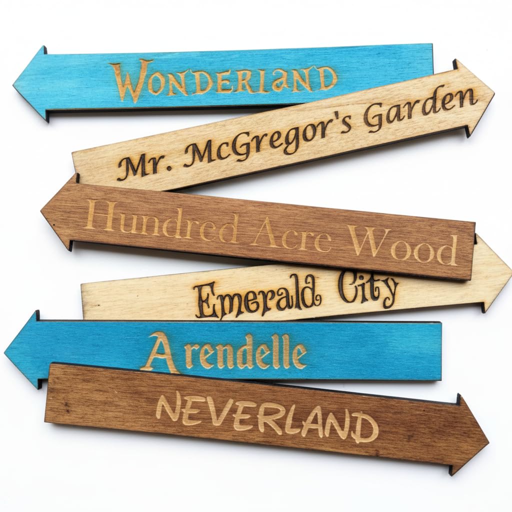 Fictional Place Sign - Directional Arrow Personalised with Fantasy Lands from your favourite books, films or comics