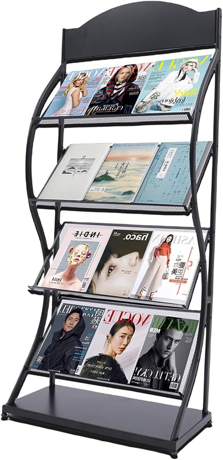 Porte-revues Géométrique Mural Ou De Bureau - Support Rangement Pour Magazines, Livres, Journaux - Design élégant Et Moderne