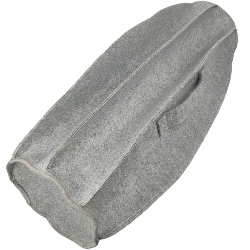 Funda de fieltro para pelota de yoga y pilates gris protector plegable