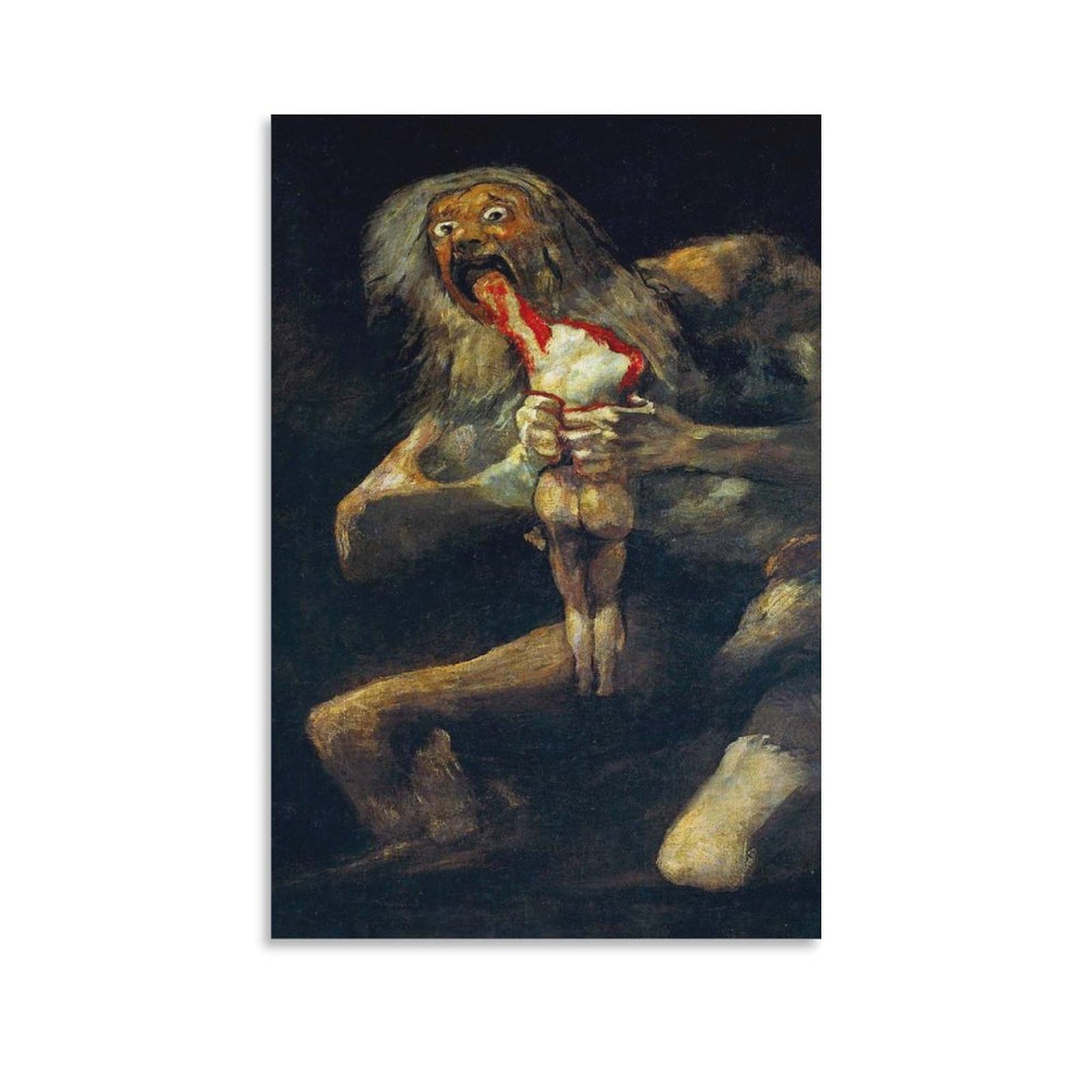 FUPMTKLT Saturn Devouring His Son Art Poster Vintage Wall Art Poster Canvas Poster Bedroom Decor Landscape Office Room Decor Gift 24x36inch(60x90cm)