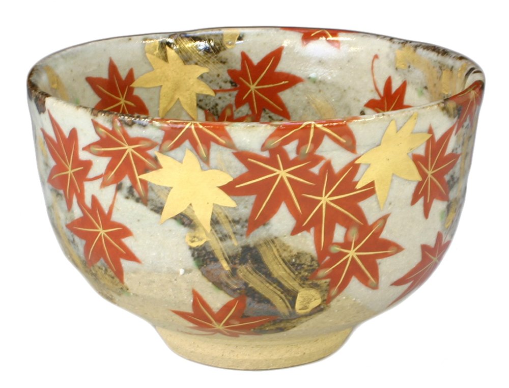 Amazon｜アイトー(aito) 京焼 清水焼 八幡窯 抹茶碗 夢玄紅葉
