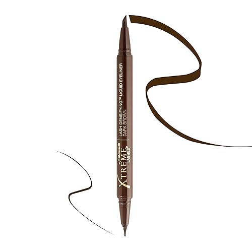 Xtreme Lashes Delineador líquido densificador de pestañas, marrón oscuro