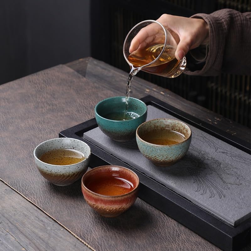 GSOUL Kungfu Tea cup Stoneware Tea Bowl Japanese Ceramic Cup Retro Kung Fu Home Small Tea Cups