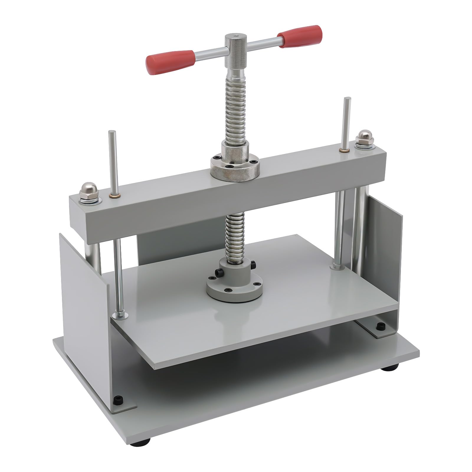 Macchina per appiattire banconote in acciaio A4 | Spessore piastra 8 mm | Grigio argento | Pressione 1500 kg | Strumento da ufficio per ordinare i dati - Macchina per pressatura manuale della carta