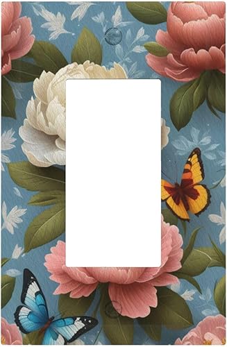 Miniatura 81 de Placa de pared de doble palanca de 2 cuadrillas con diamantes brillantes con diamantes, bonito ojo fucsia, placa frontal decorativa para dormitorio