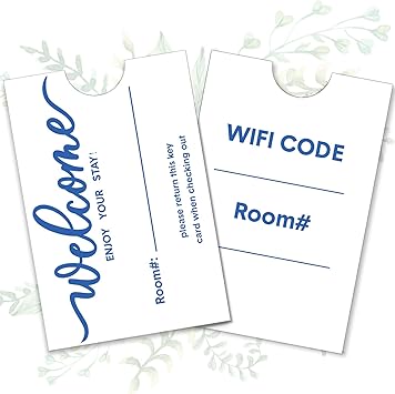 Geyee 500 Pcs Hotel Key Card Envelope Keycard Holder Sleeves Enjoy Your Stay Key Cover for Hotel, 2.4 x 3.5 InchClassic Style