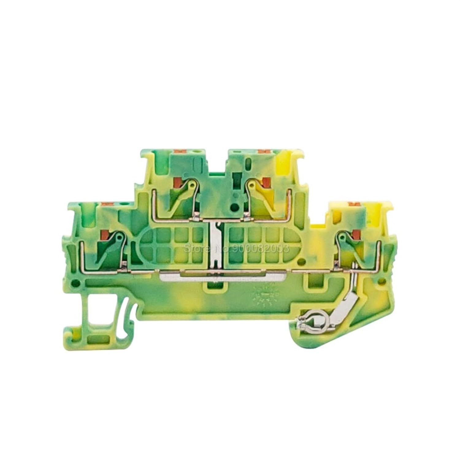 PTTB 1.5-PE Ground Double Level Terminal Block Din Rail Push-in Conductor PT 1.5mm² Wire Connector Electric PTTB1.5-PE(5 Pcs)