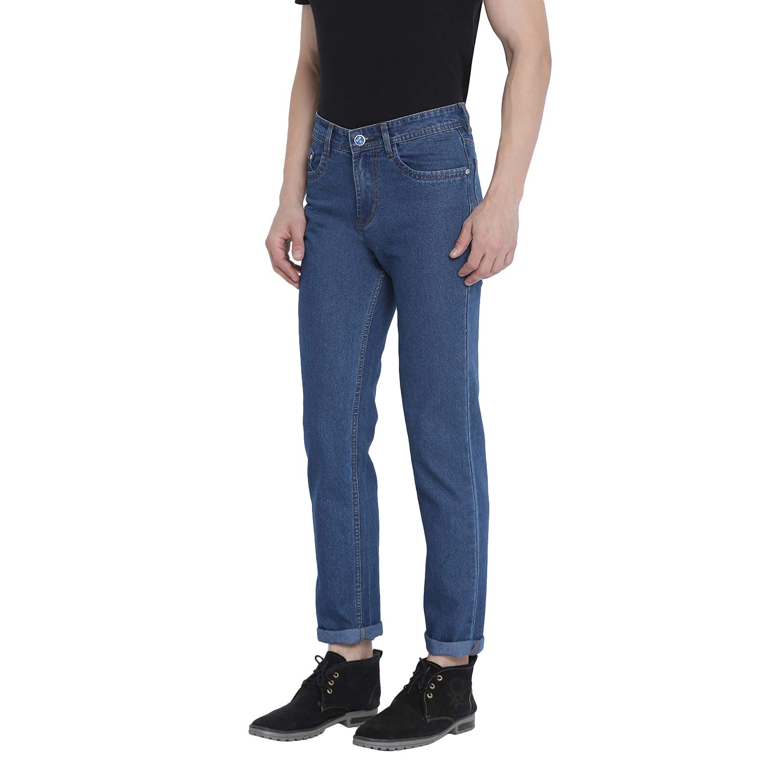 0-DEGREE Jeans Pant Stretch Denim for Men Denim Blue 32 Inch Waist 