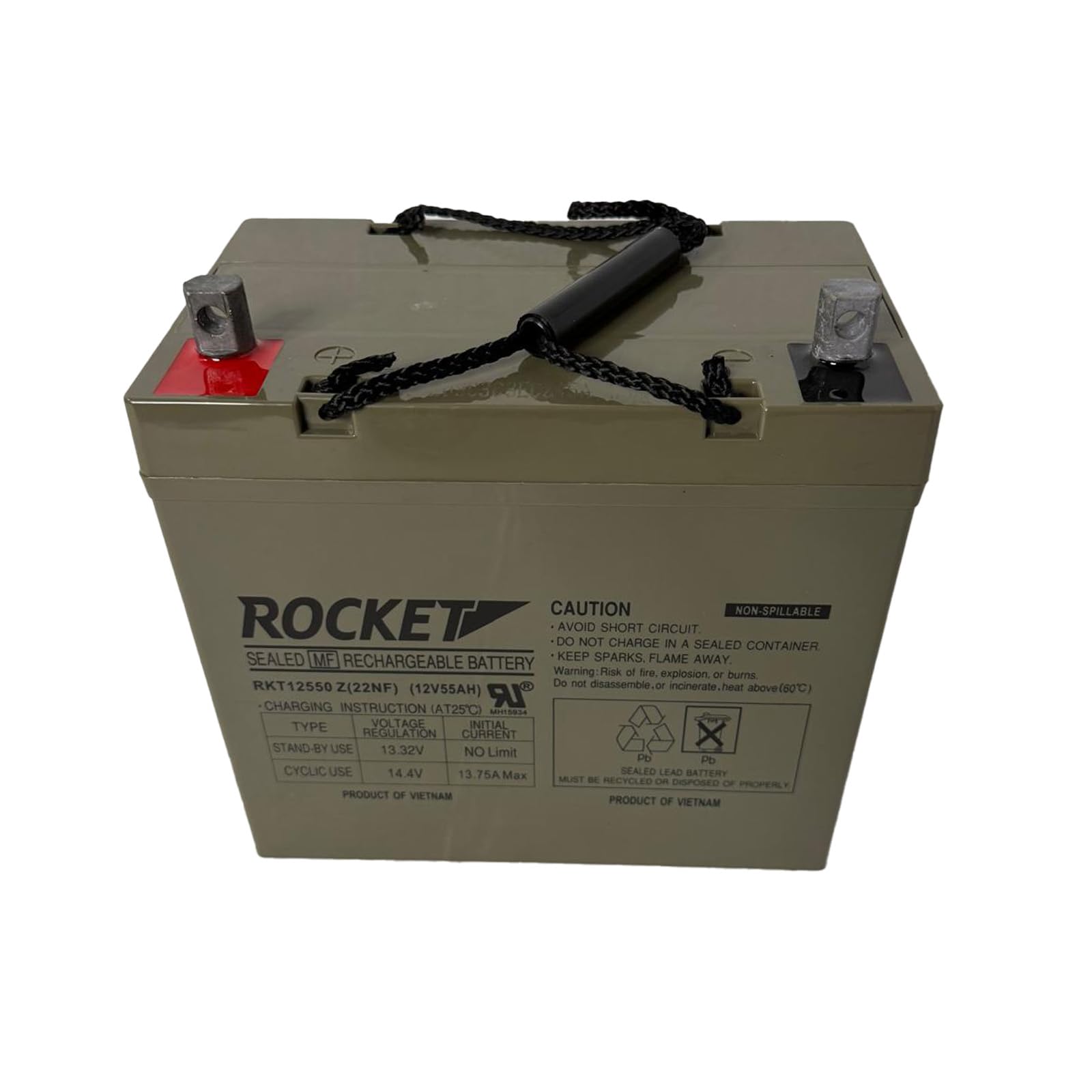 Amazon.com: ROCKET RKT12550 Z (22NF) 12V 55Ah SLA AGM Battery, Z