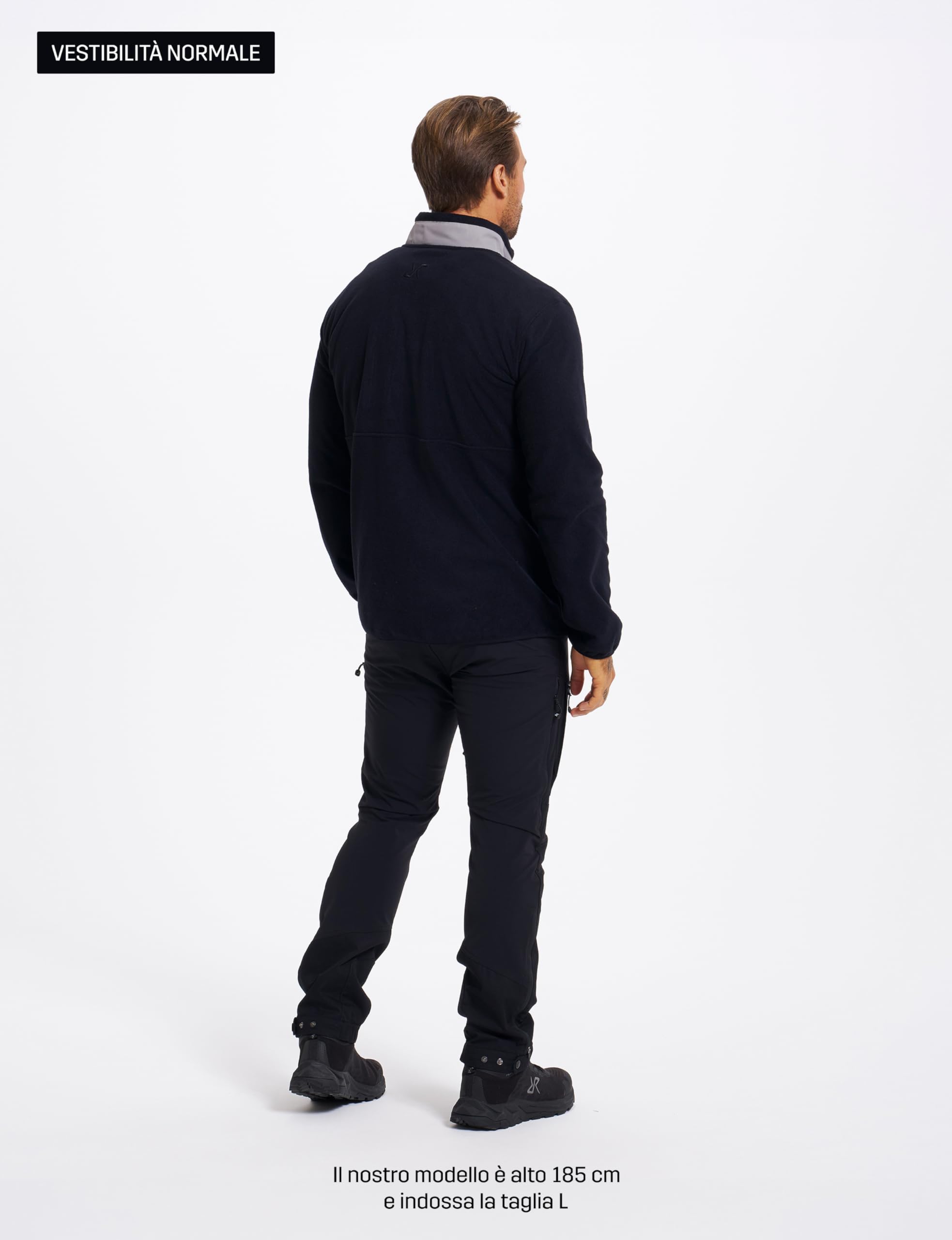 RevolutionRace Woodland Half-Zip Pile Fleece da Uomo, Cado Giacca in Pile da Esterno Perfetta per l'Escursionismo e Attività all'Aperto
