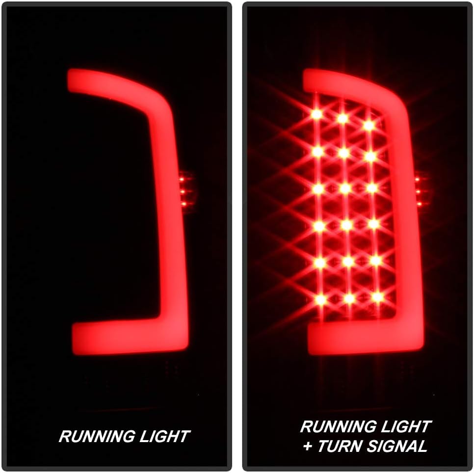 ACANII - For Black 2002-2006 Dodge Ram 1500 03-06 2500 3500 LED Bar Tail Lights Brake Lamps