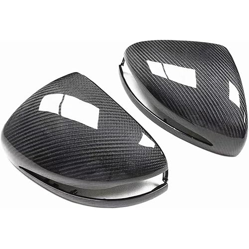 2PCS Carbon Fiber Mirror Cap Reverse Shell Cover Rear View Clip On Compatible for Mercedes Benz 2019-2020 G Class G-Class Wagon G63 W464