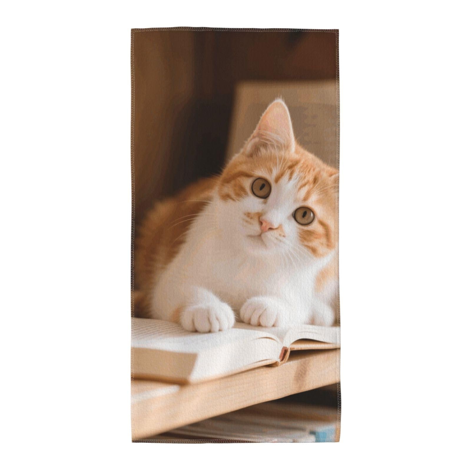 FekiLoot Absorbent Hand Towels 12"X24" Decorative Bathroom Towel Soft Microfiber Face Towel Cute Kitten Dish Kitchen Towels for Bathroom Kitchen Hotel Spa Bath Towels
