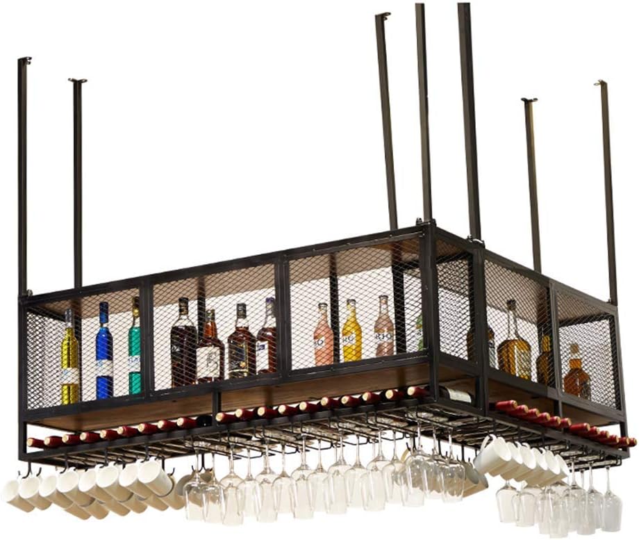 Organize Kitchen Industrial Bars Iron Art Wine Rack,Hanging