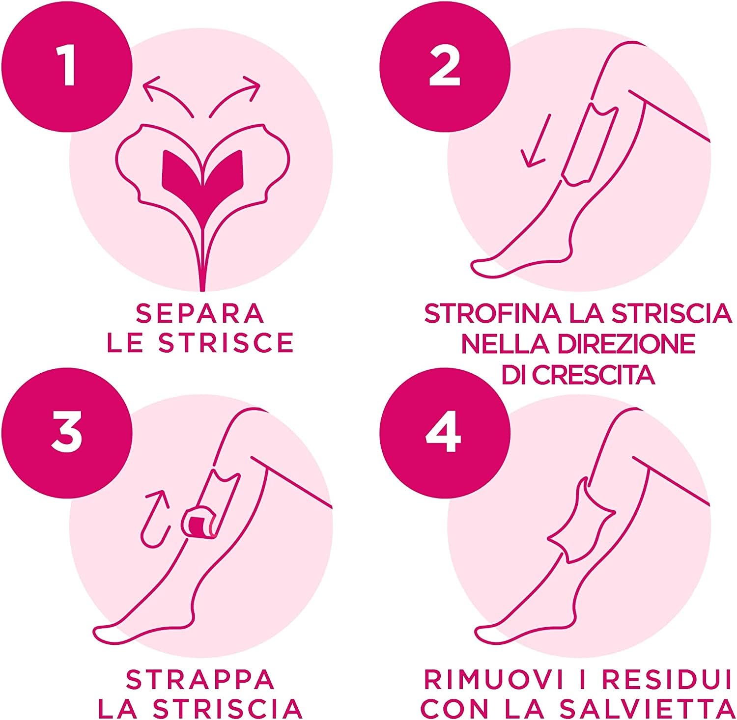 Veet Pure Strisce Corpo e Gambe Pelli Sensibili Confezione da 80 Strisce