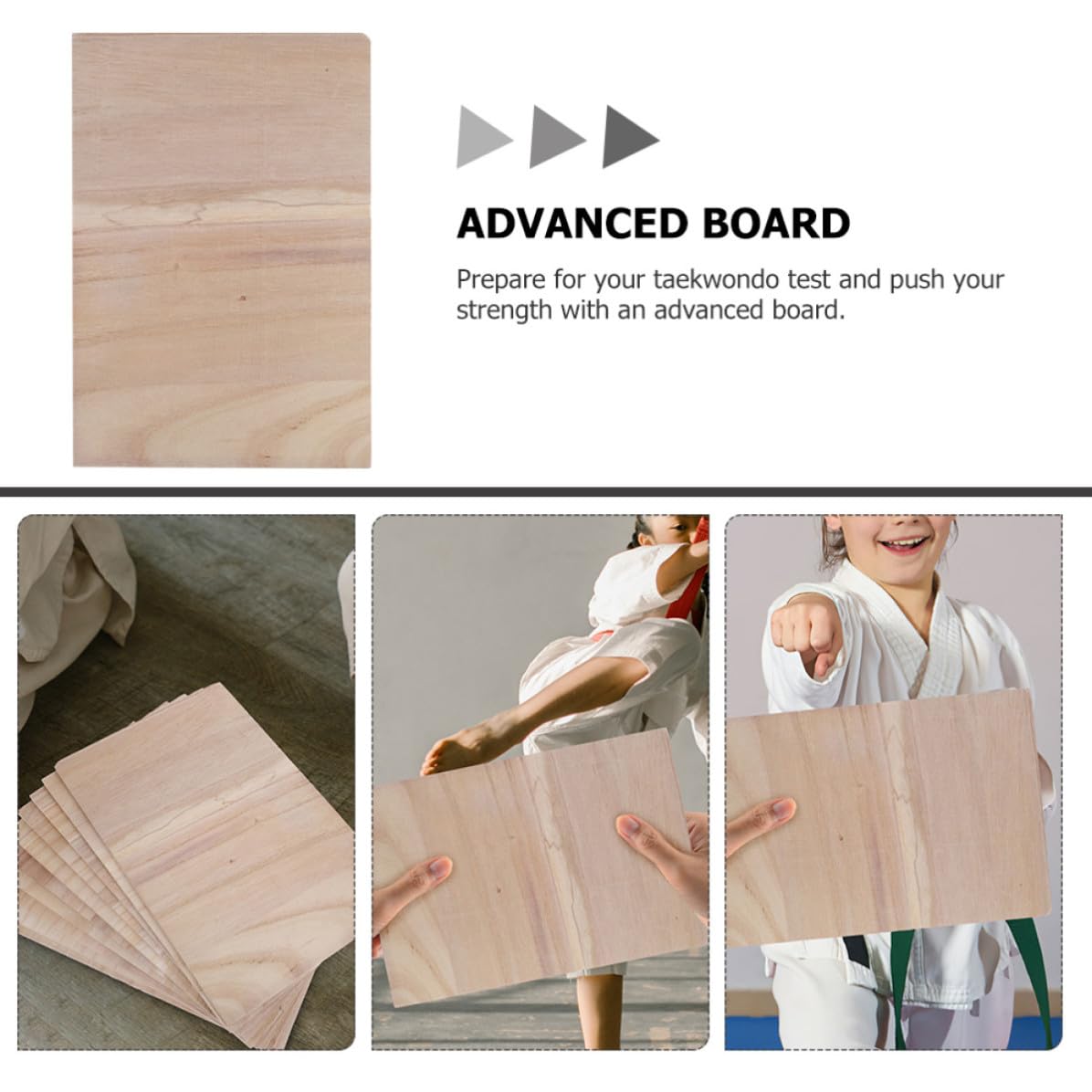 Tabla de Karate de Madera para y Adultos, 10 Piezas de 0,9 CM Grosor, para Entrenamiento y Exámenes de Taekwondo