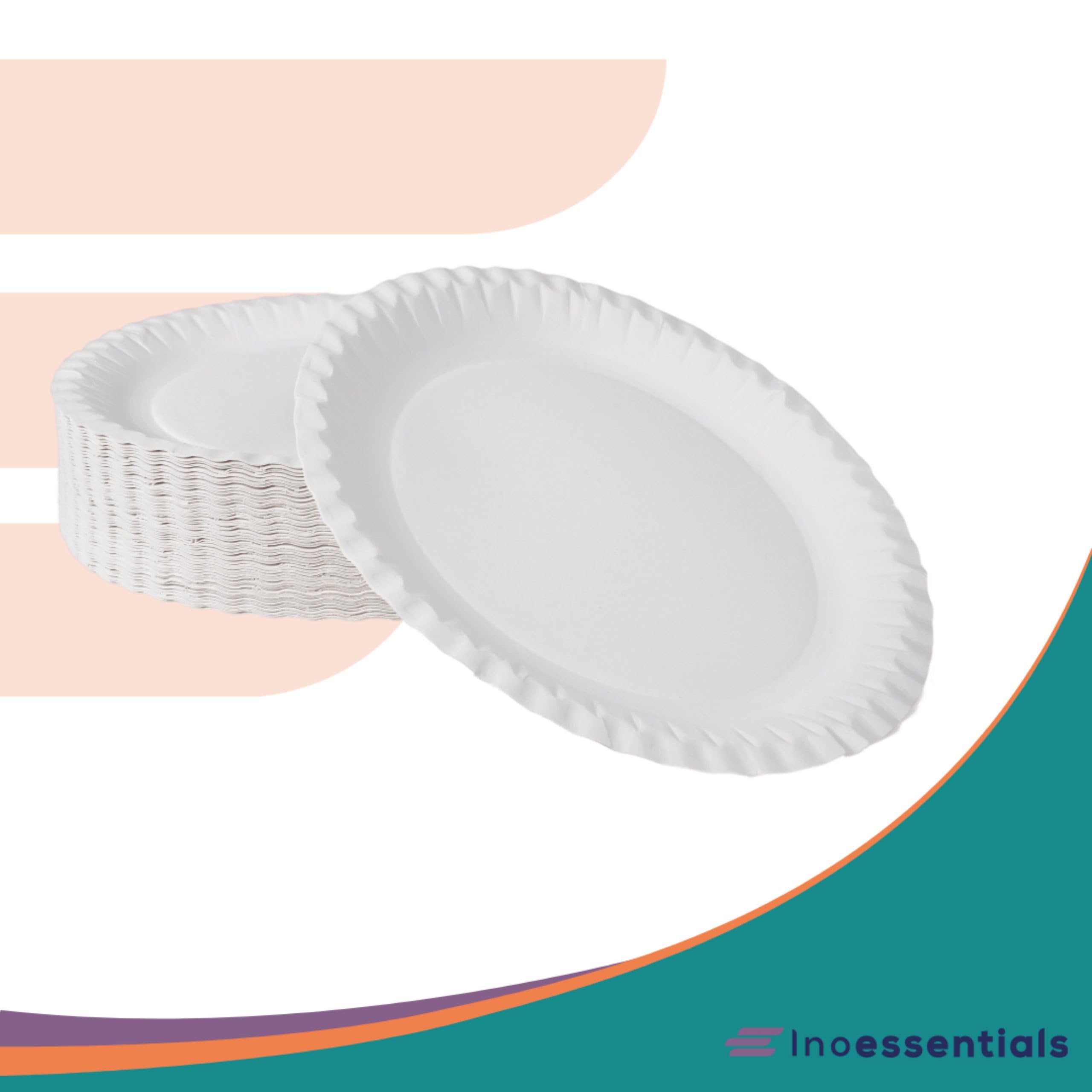 Assiette Plate Blanche En Plastique X50 Pas Cher