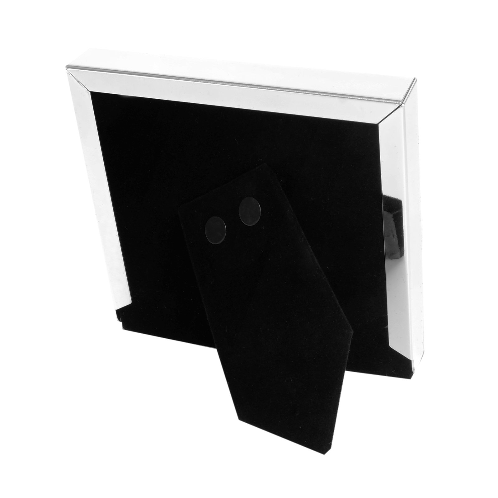 Cornice Due Cuori In Metallo Cromato 16x25 Cm Per Foto 10x15 | Incisione Personalizzata Disponibile - 2