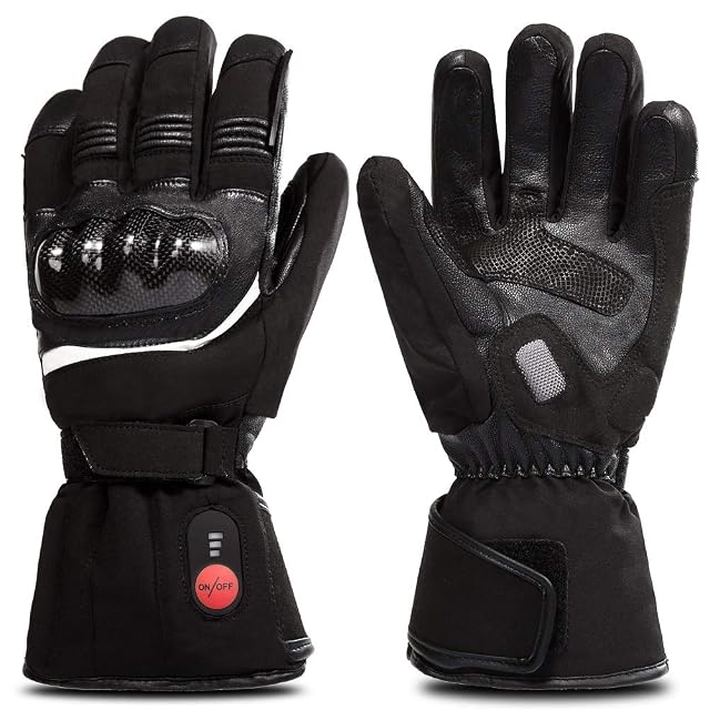SAVIOR HEAT Heated Motorcycle Gloves for Men Women Waterproof Windproof Touchscreen Compatible 7 4V Rechargeable Battery Gloves Winter