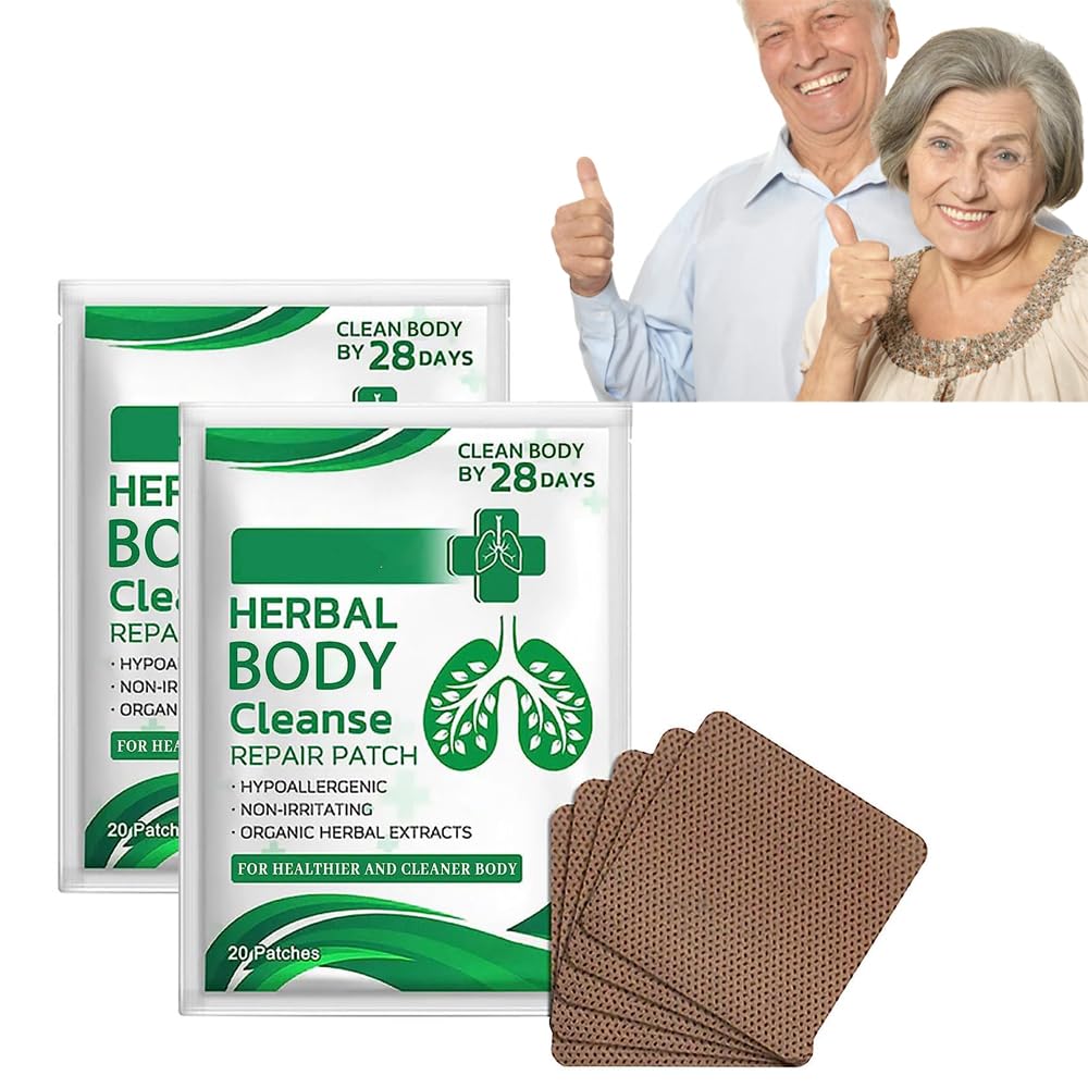 Azonee FreshAir Herbal Lung Cleanse Repair Patch, Natural Herbal Ingredients for Lung Detox and Repair, Helps Improve Breathing and Lung Health, Safe for Daily Use (2 Boxes)