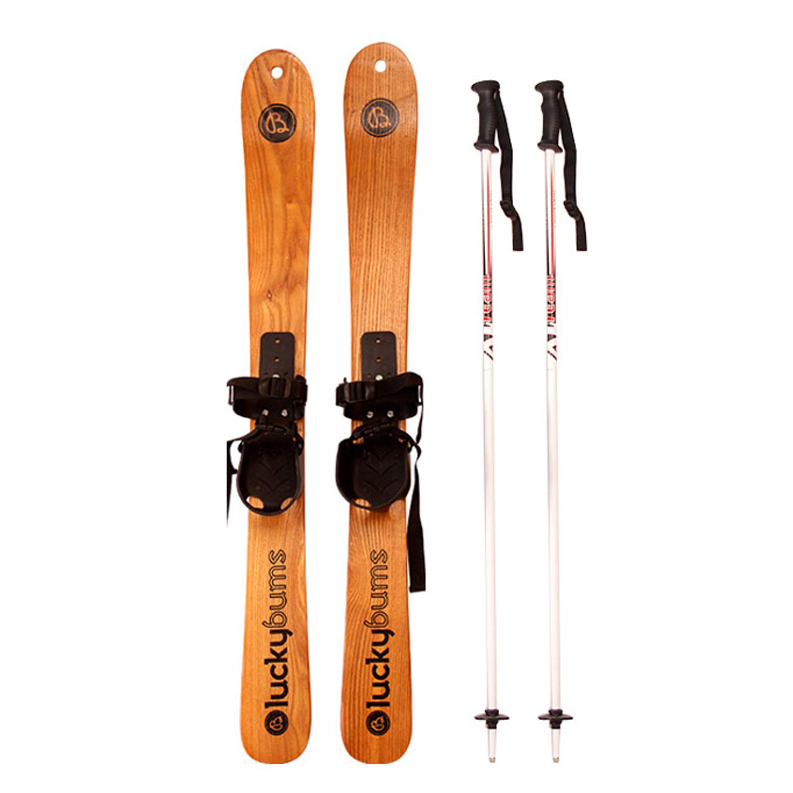 Planche de ski en bois de traîneau universel FACAI 110cm pour adultes et enfants