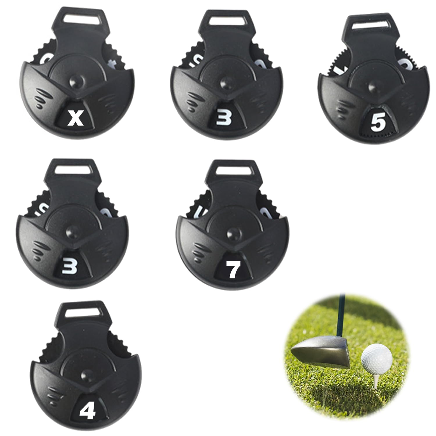 Amazon.co.jp: TVETE 番手タグ ゴルフ ゴルフ キャップ カバー タグ