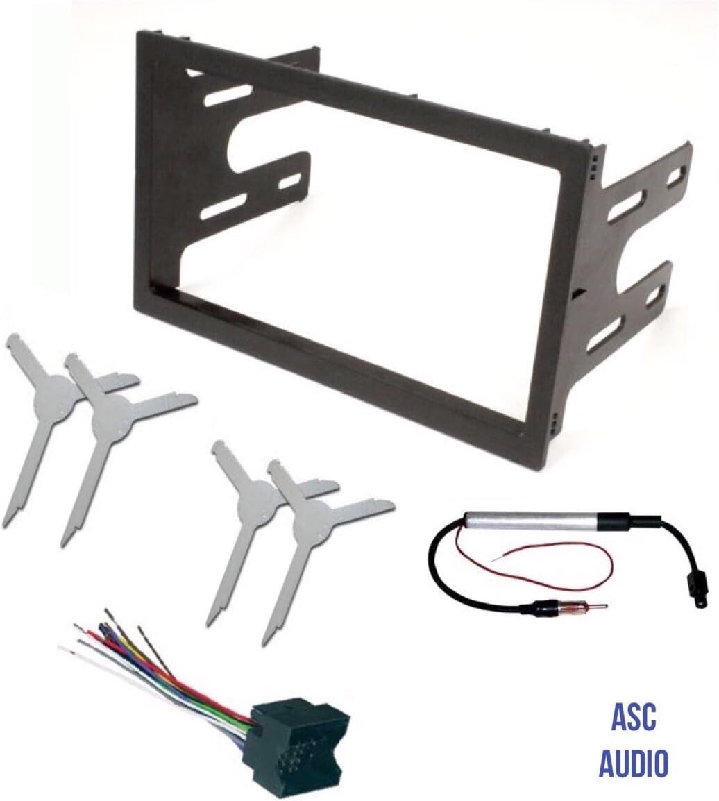 ASC Audio Car Stereo Dash Kit, Wire Harness, Antenna Adapter, and Radio Remove Tool for installing a Double Din Radio for select VW Volkswagen Vehicles - Compatible Vehicles Listed Below