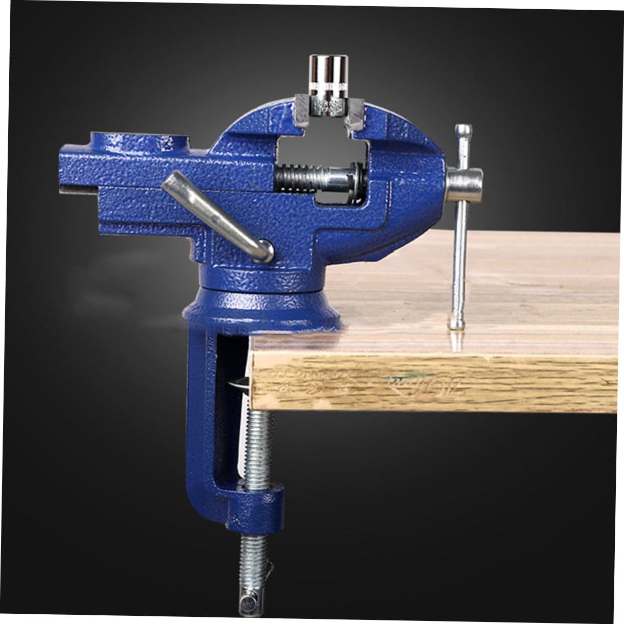 Étau D’établi Rotatif de Petite Taille 360 Degrés, Bleu